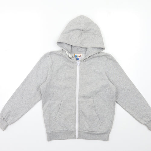 Hullabaloo Boys Grey   Full Zip Hoodie Size 7-8 Years