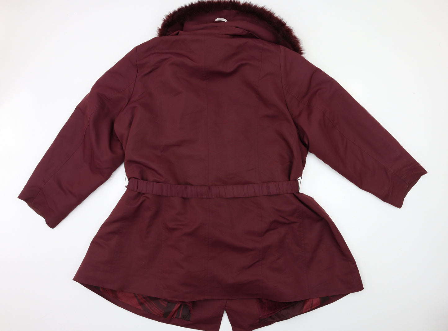 Dennis Basso Womens Red   Overcoat Coat Size 3XL