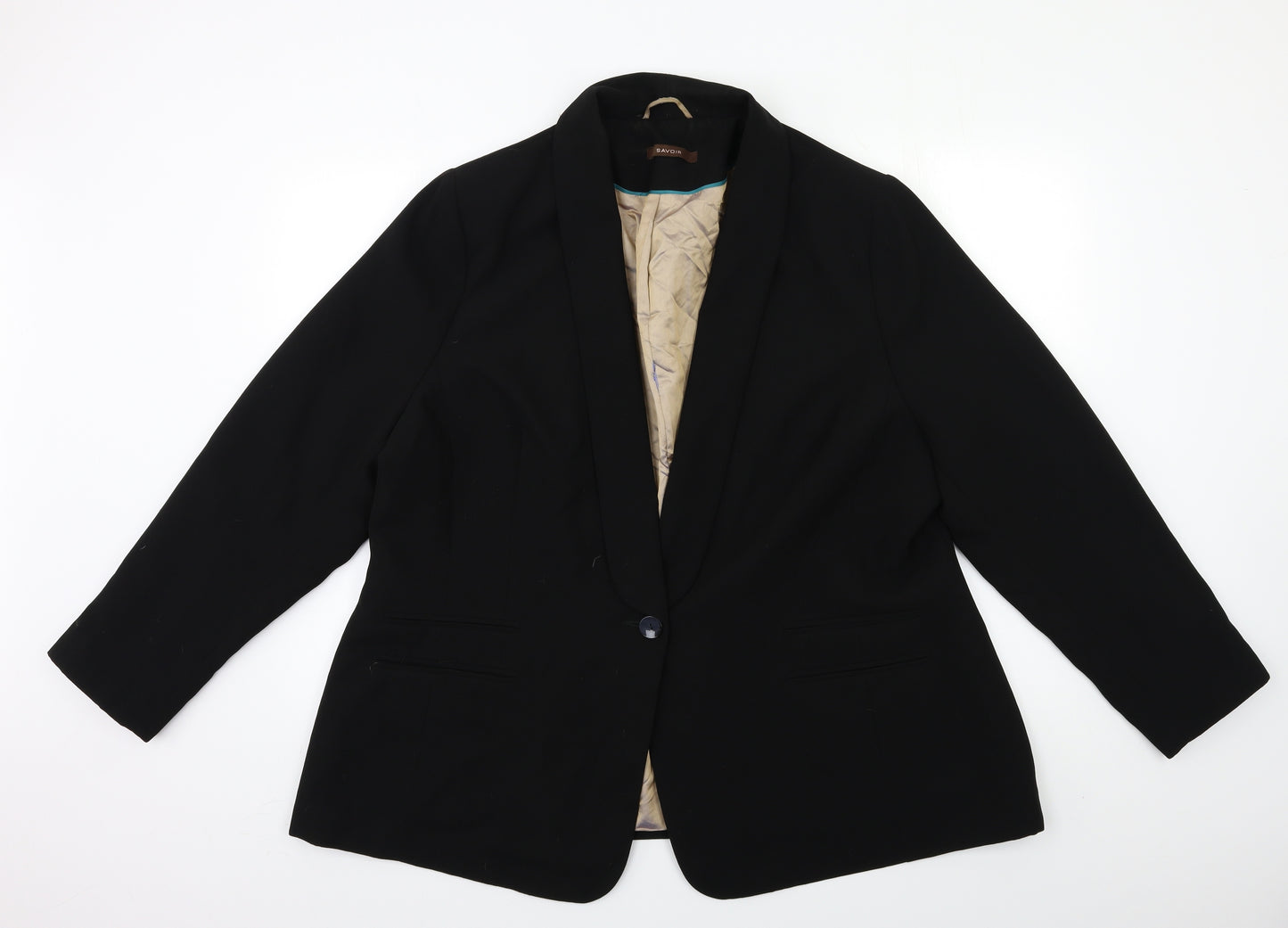Savoir Womens Black   Jacket Suit Jacket Size 24