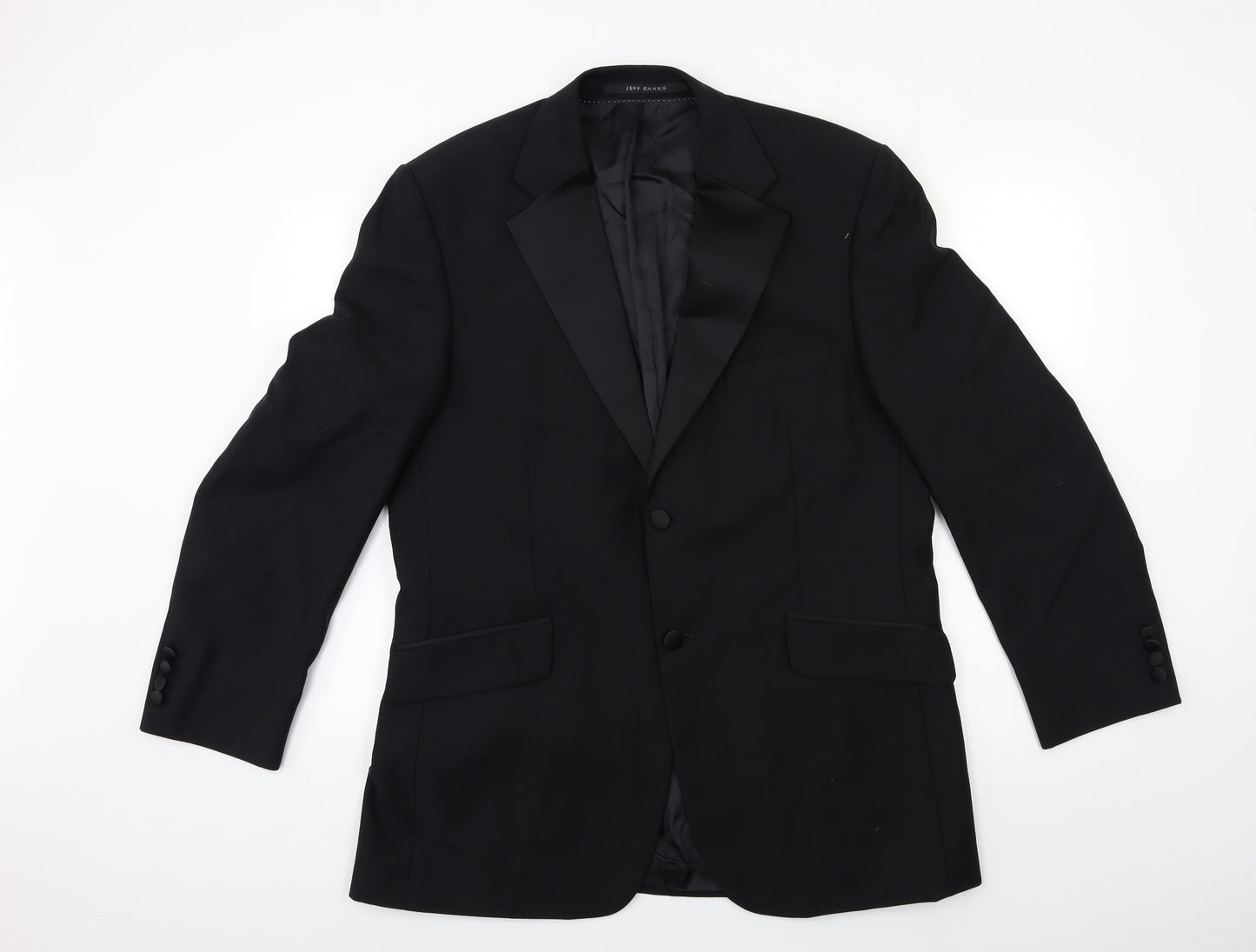 Jeff Banks Mens Black   Jacket Suit Jacket Size 42