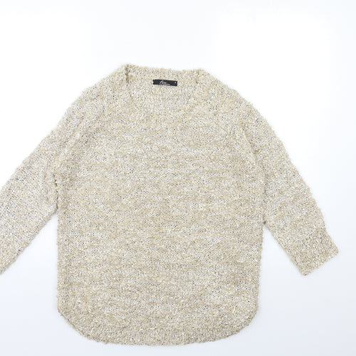Bonmarché Mens Gold  Knit Pullover Jumper Size S