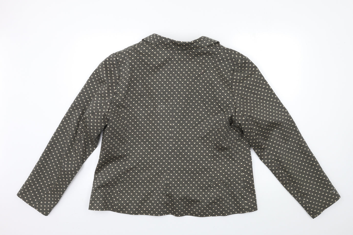 BHS Womens Black Geometric  Jacket Blazer Size 20