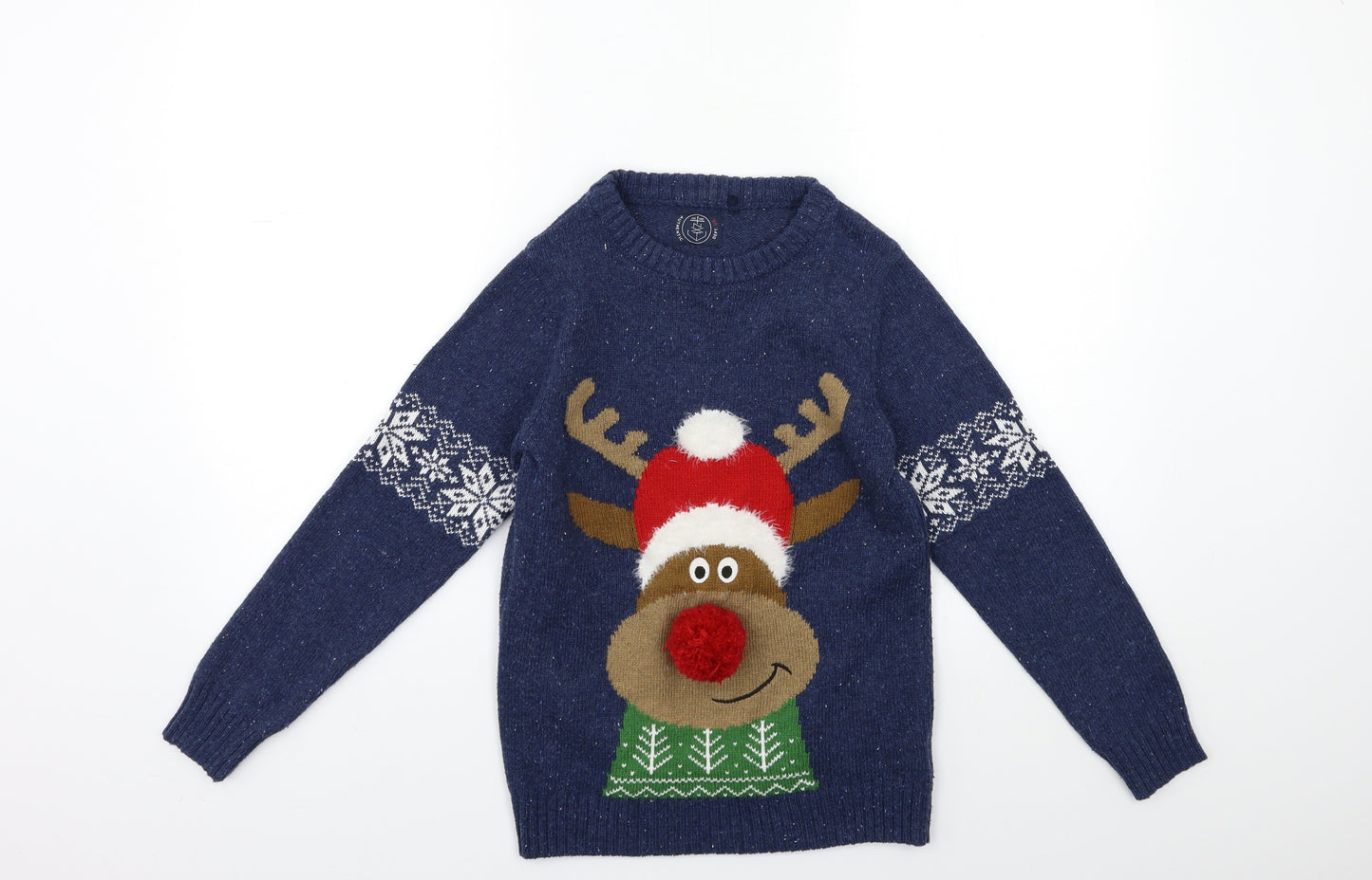 NEXT Boys Blue  Knit Pullover Jumper Size 9 Years