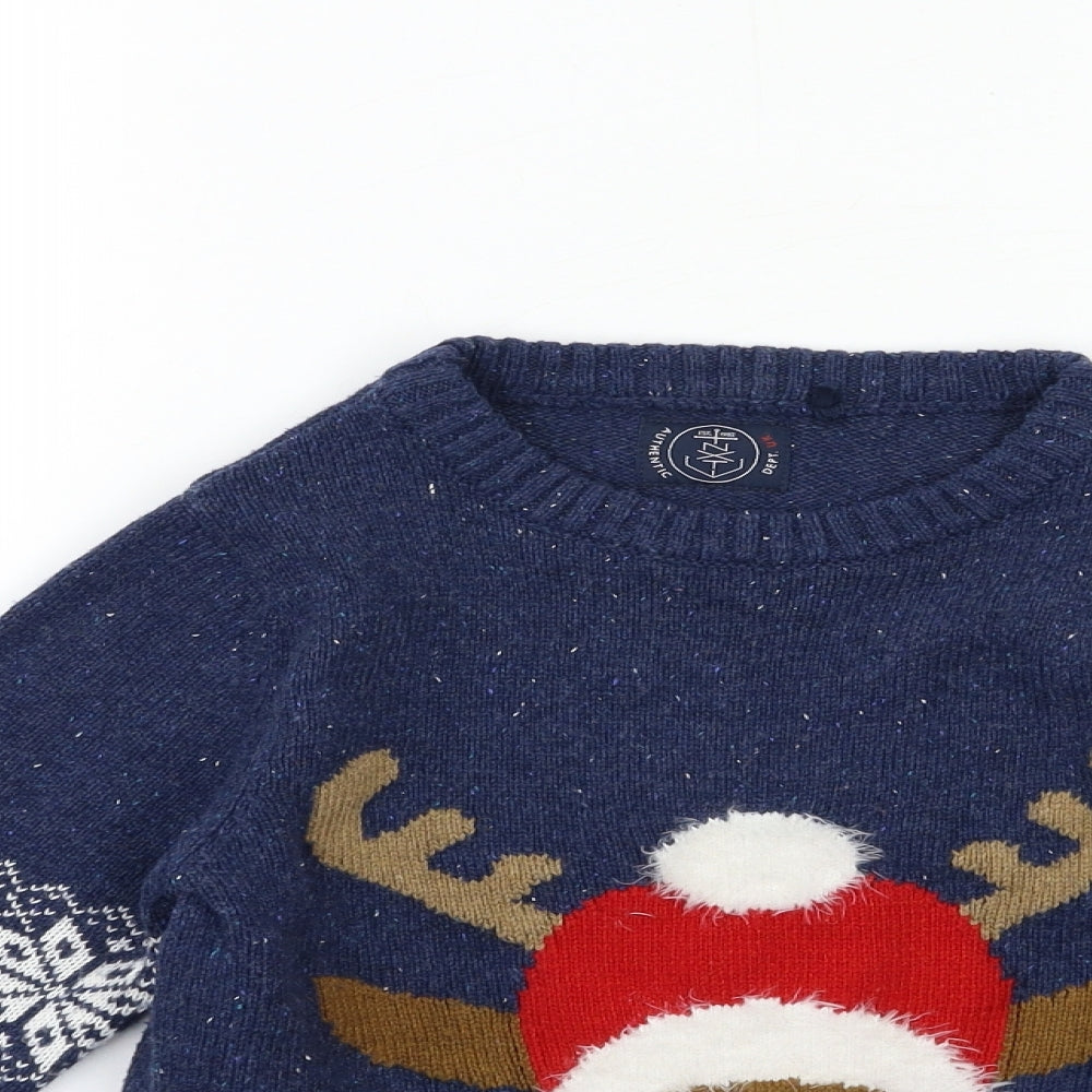 NEXT Boys Blue  Knit Pullover Jumper Size 9 Years