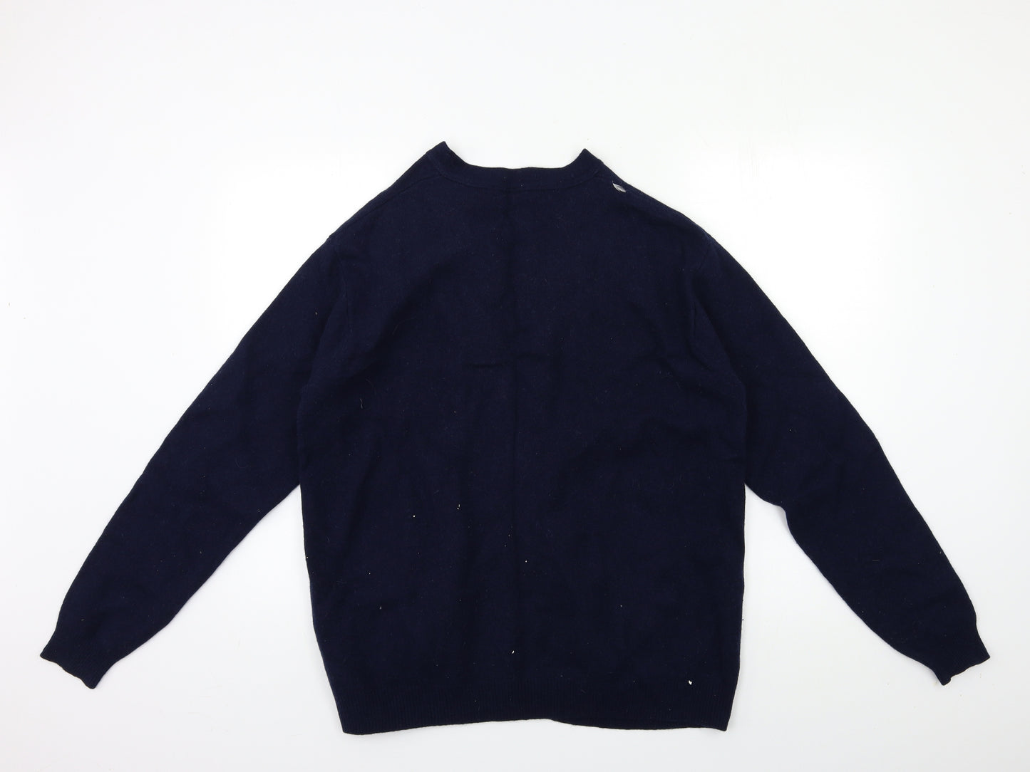 Woolovers Mens Blue  Knit Cardigan Jumper Size M