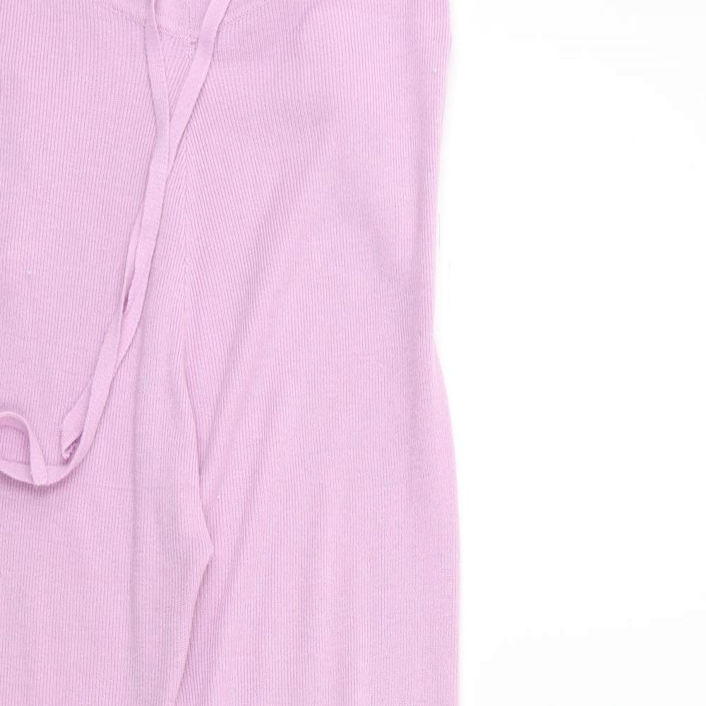 Boohoo Womens Pink  Knit Trousers  Size M L31 in