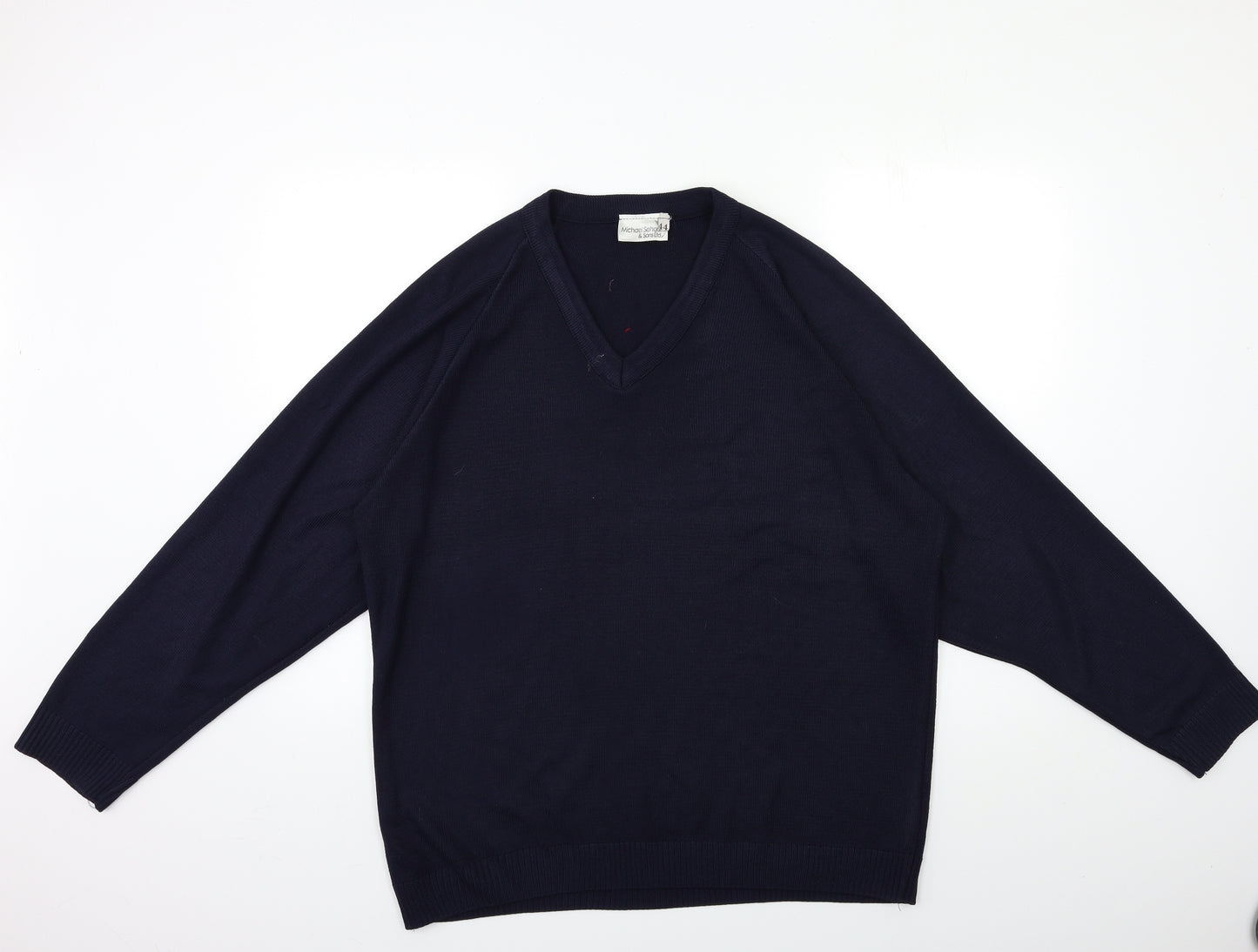 Michael Sehgal Mens Blue  Knit Pullover Jumper Size XL