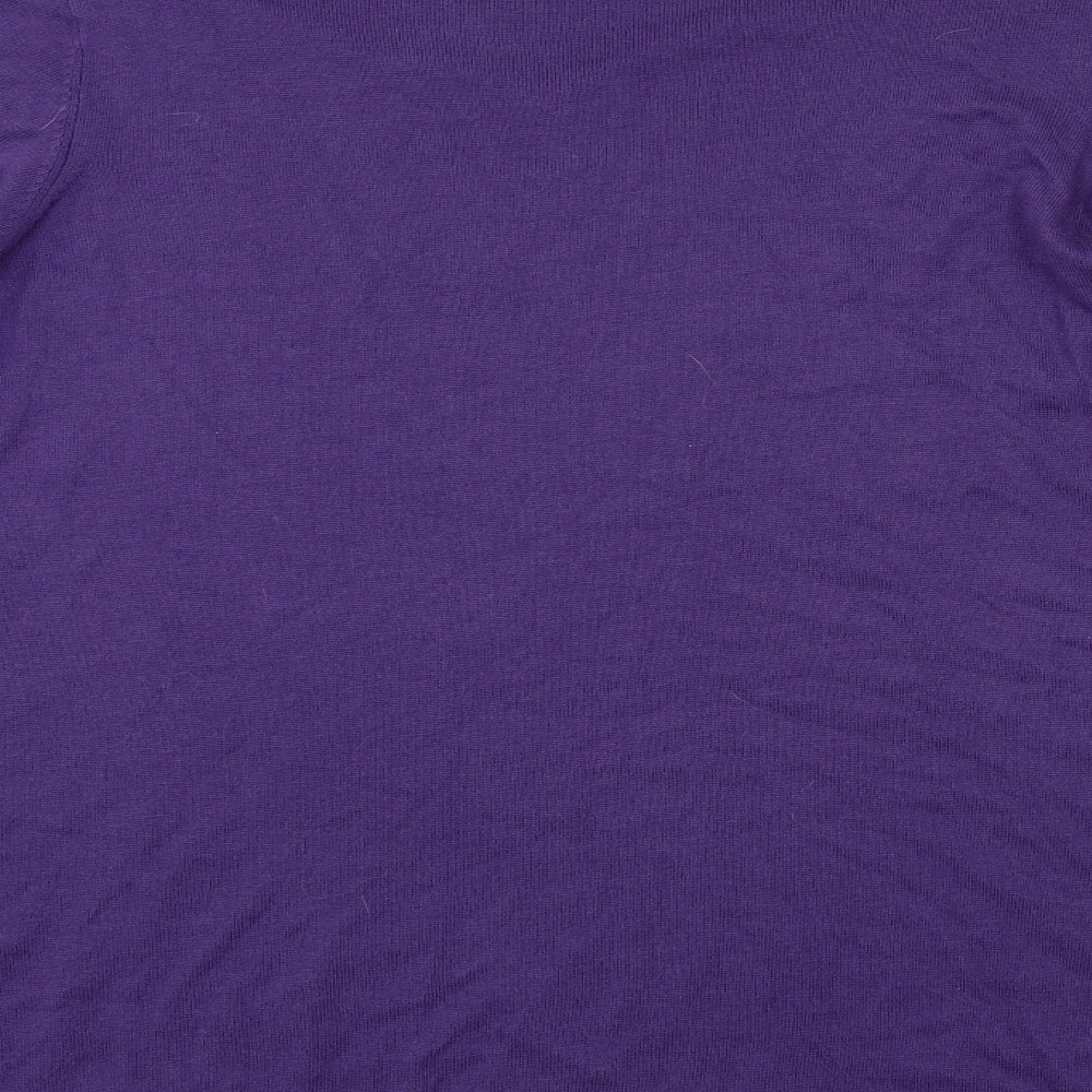 Evans Womens Purple  Knit Pullover Jumper Size 24