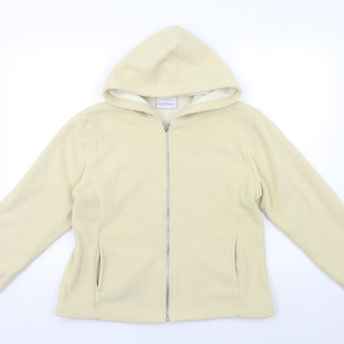 Papaya Womens Beige  Fleece Jacket  Size 12