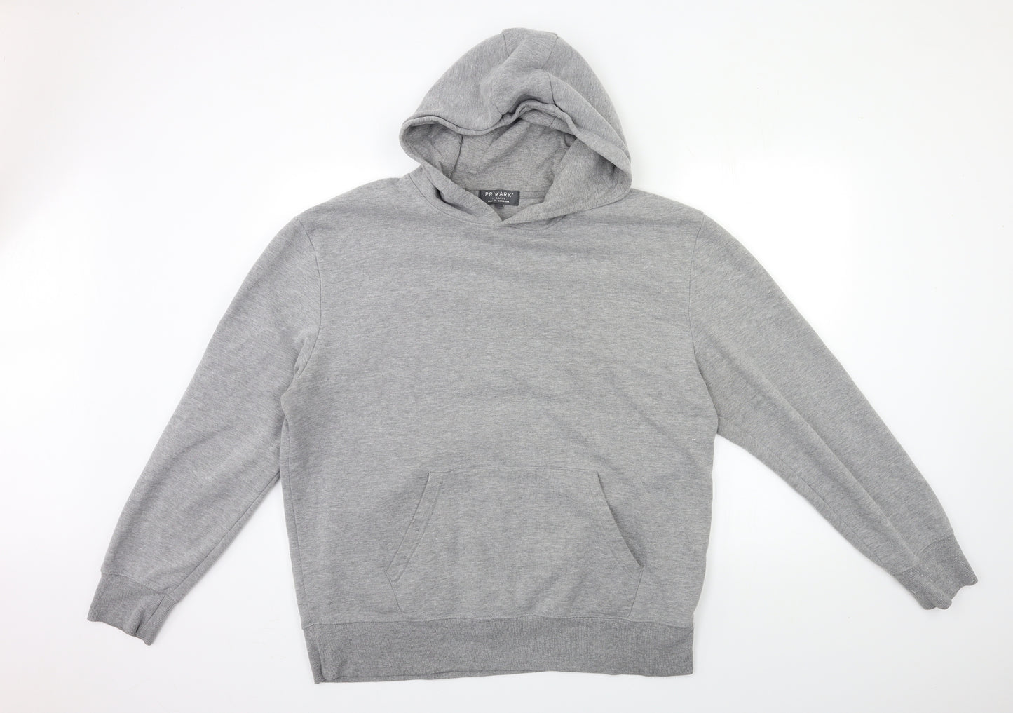 Primark Mens Grey   Pullover Hoodie Size L