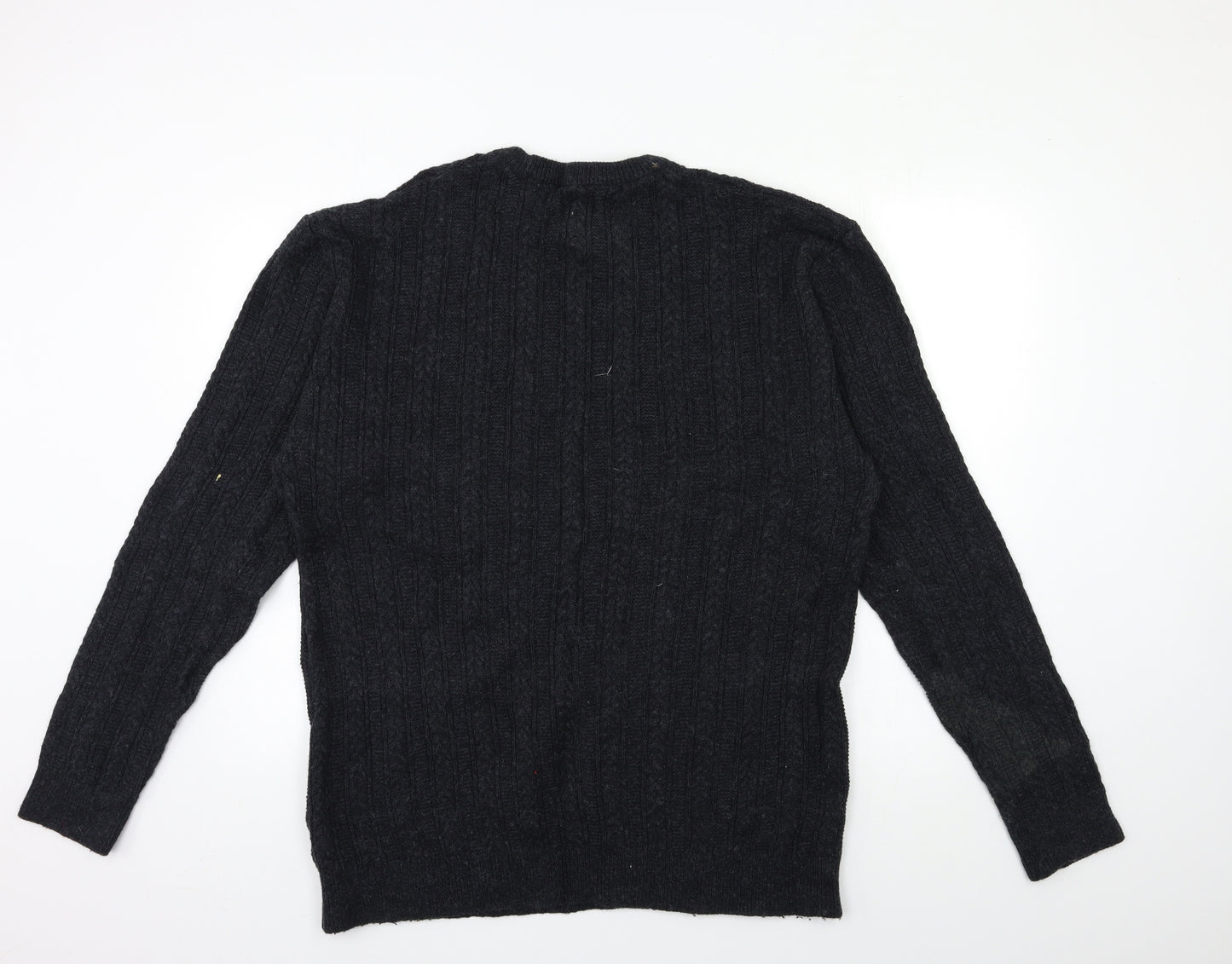 NEXT Mens Black  Knit Pullover Jumper Size XL
