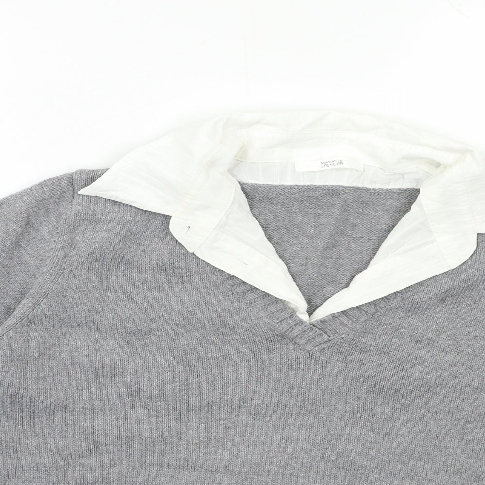 Marks and Spencer Womens Green  Knit Pullover Jumper Size 18