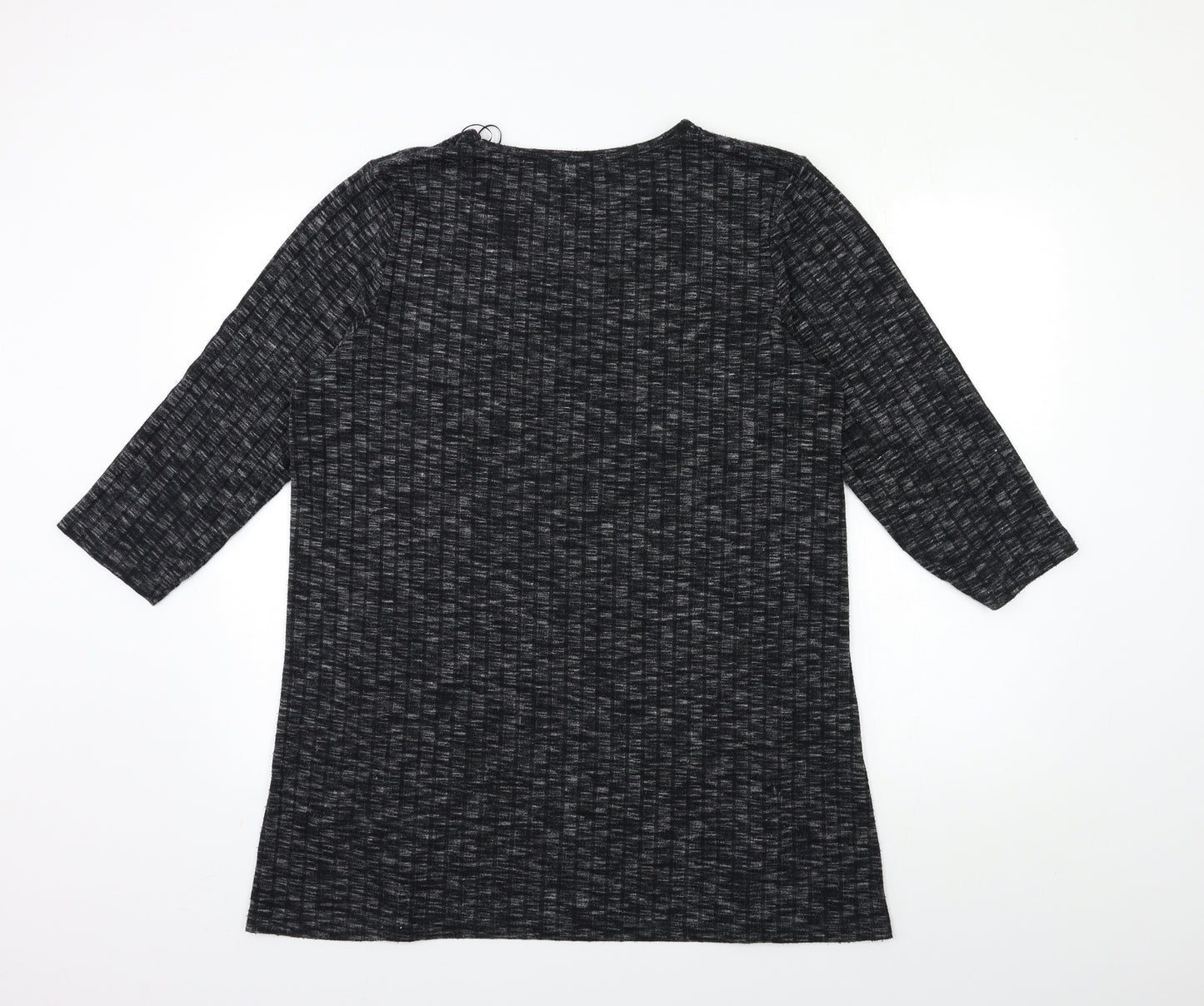 Papaya Womens Black  Knit Pullover Jumper Size 16