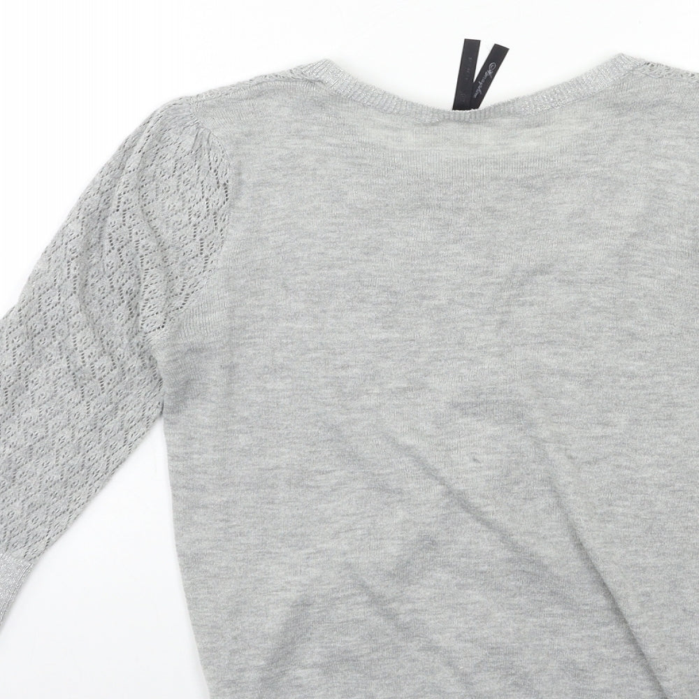 Atmosphere Womens Grey  Knit Cardigan Jumper Size 8