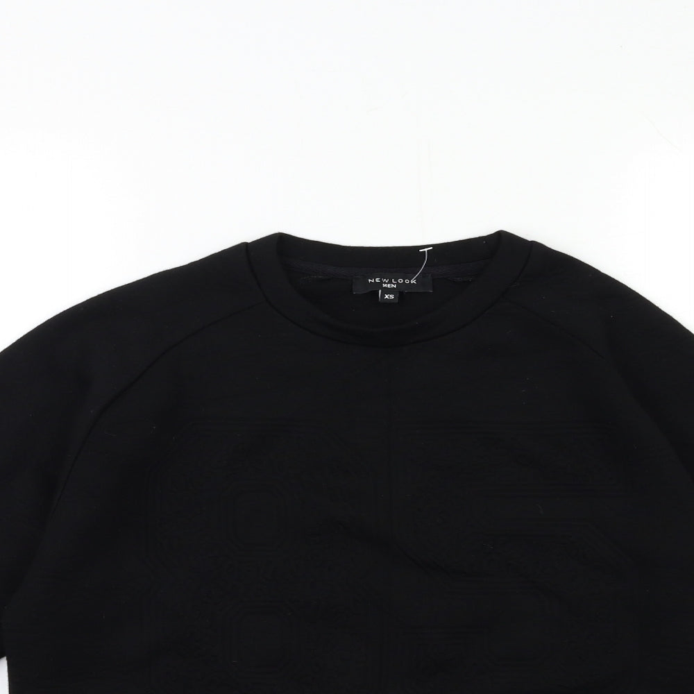 New Look Mens Black   Pullover Sweatshirt Size XS