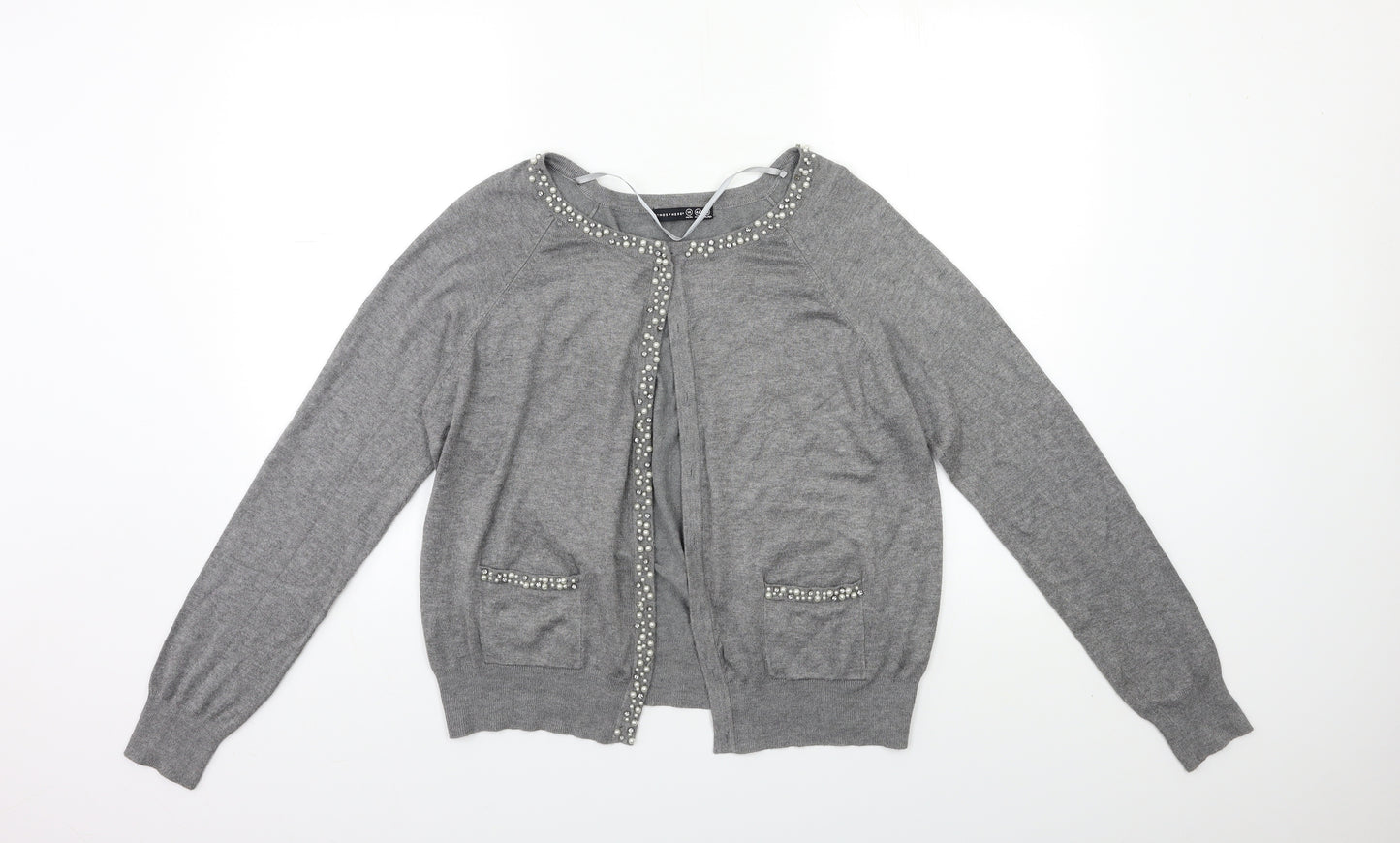 Atmosphere Womens Grey  Knit Cardigan Jumper Size 14