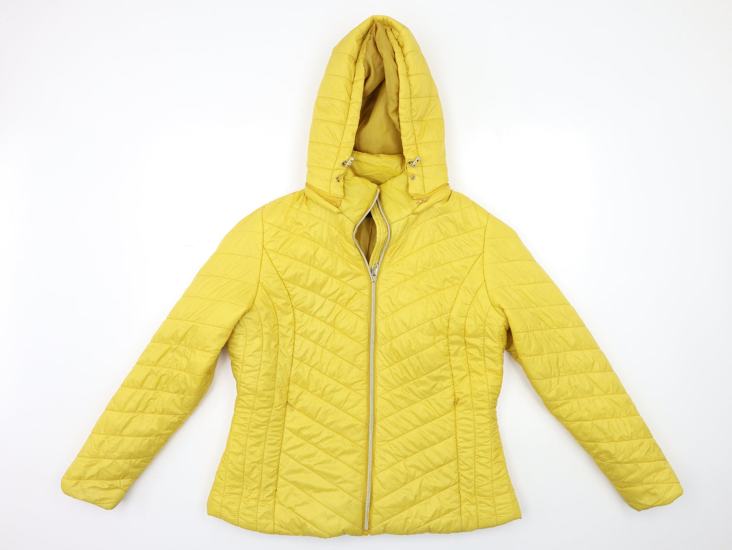 F&F Womens Yellow   Overcoat Coat Size 16