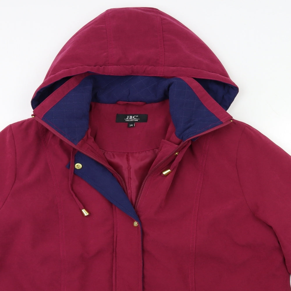 JBC Womens Purple   Overcoat Coat Size 14