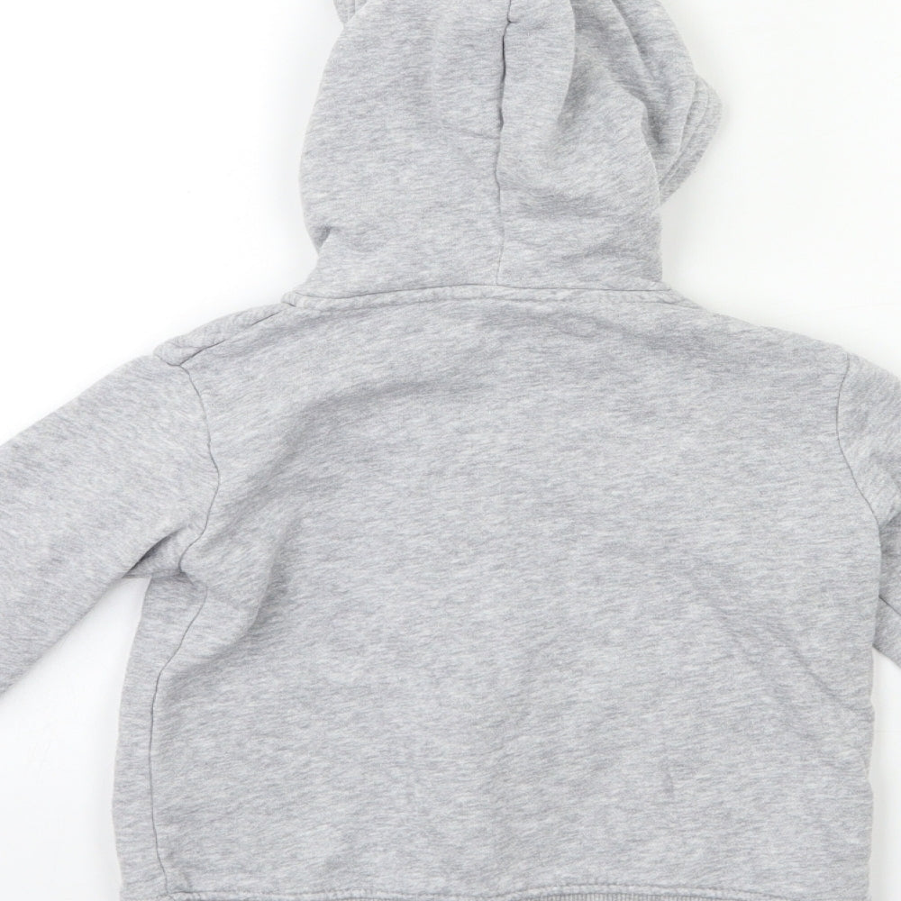 H&M Boys Grey   Full Zip Hoodie Size 3 Years
