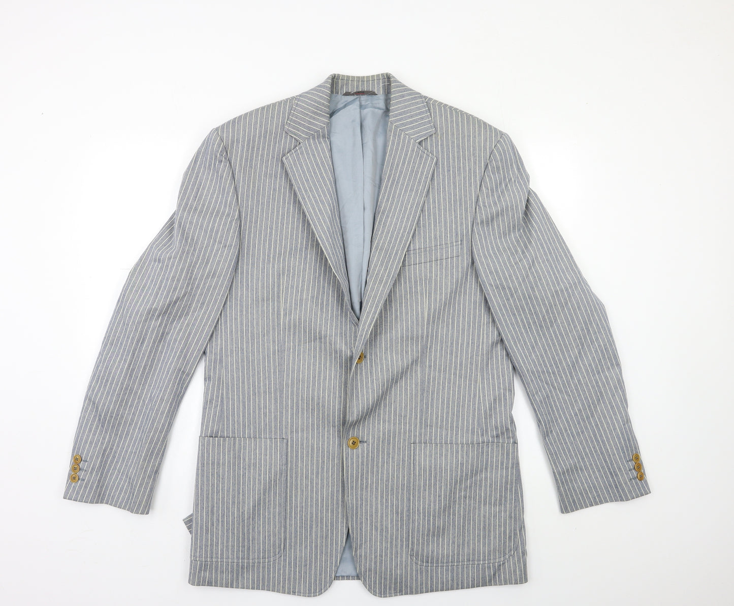 Cinque Mens Grey Striped  Jacket Suit Jacket Size 52