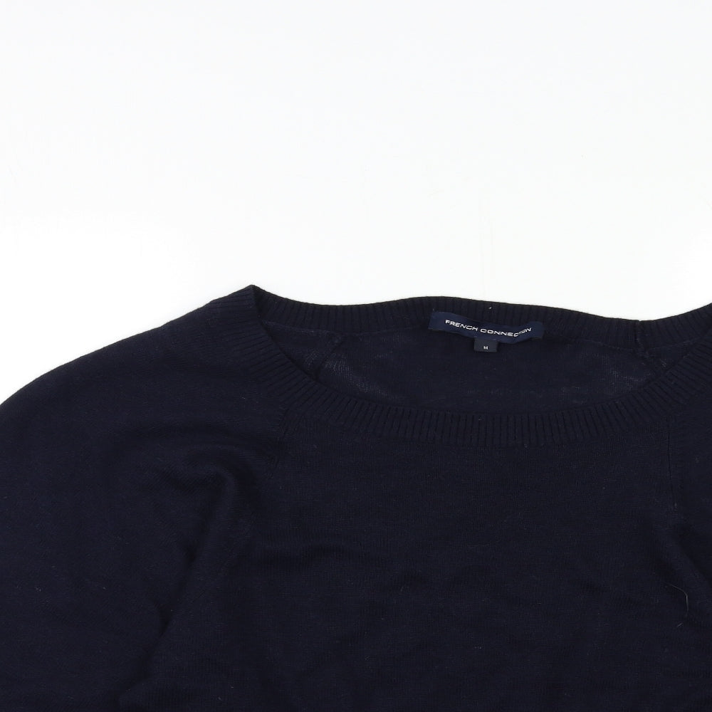 French Connection Womens Blue  Knit Pullover Jumper Size M  - open arm