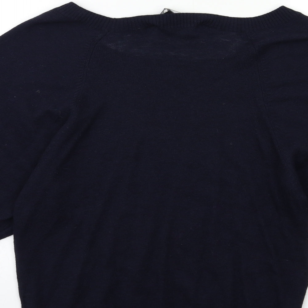 French Connection Womens Blue  Knit Pullover Jumper Size M  - open arm
