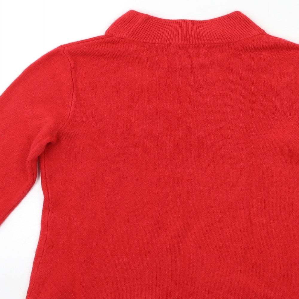 Papaya Womens Red  Knit Pullover Jumper Size 8