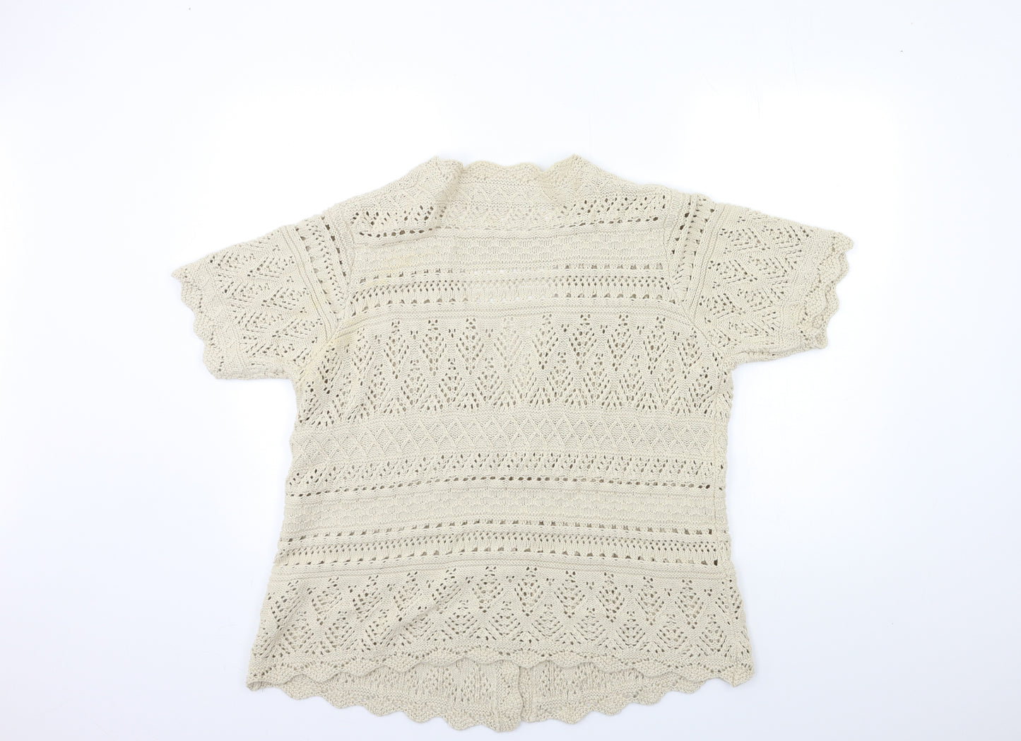 ISLE Womens Beige  Knit Cardigan Jumper Size 18