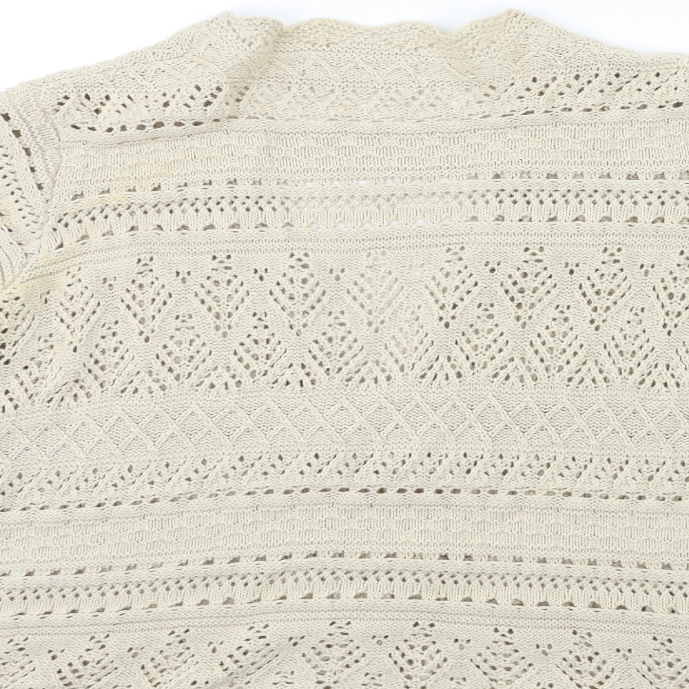 ISLE Womens Beige  Knit Cardigan Jumper Size 18