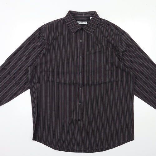JACK REID Mens Purple Striped   Dress Shirt Size 16.5