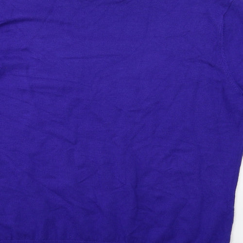 Per Una Womens Blue  Knit Pullover Jumper Size 14