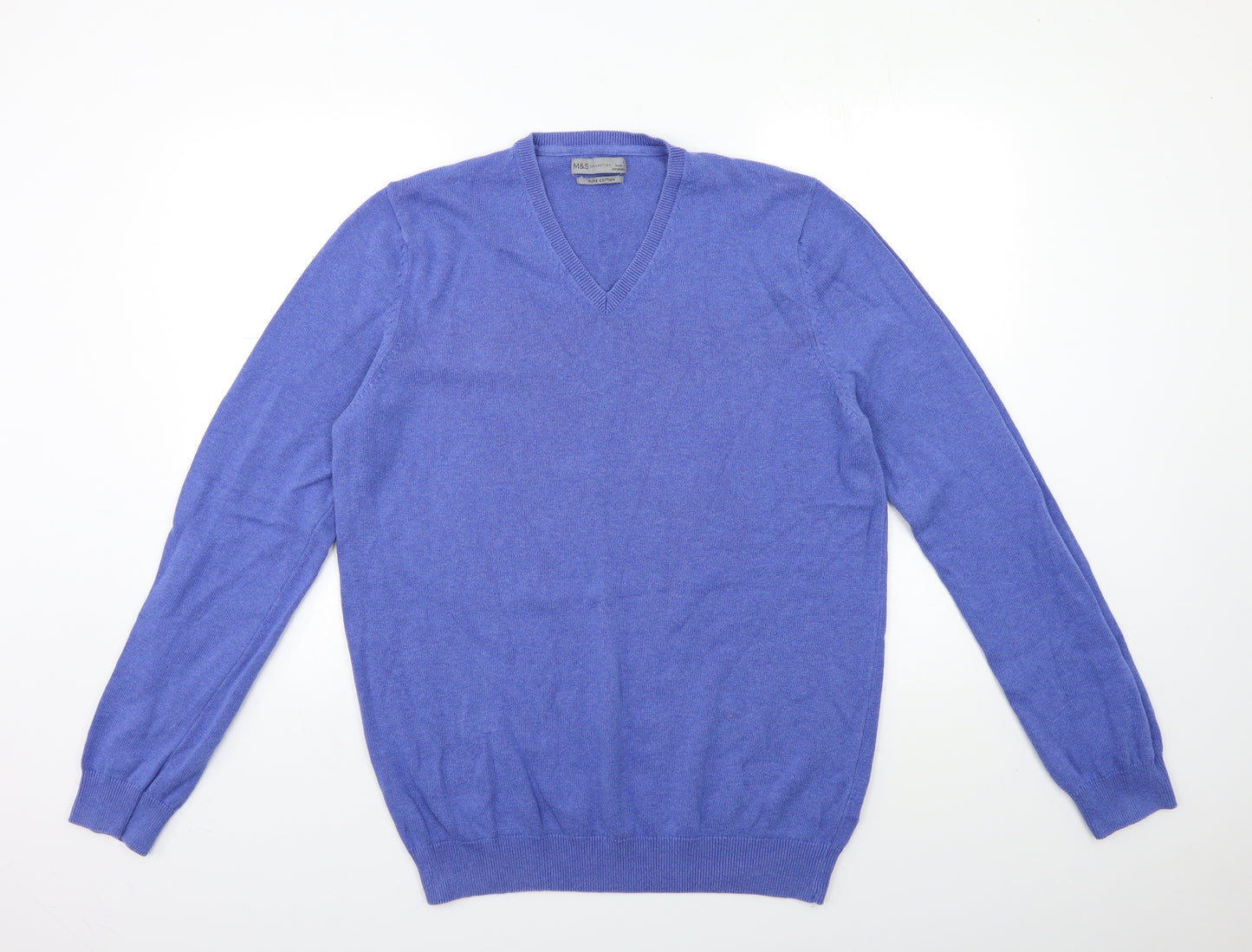 Marks and Spencer Mens Blue  Knit Pullover Jumper Size L