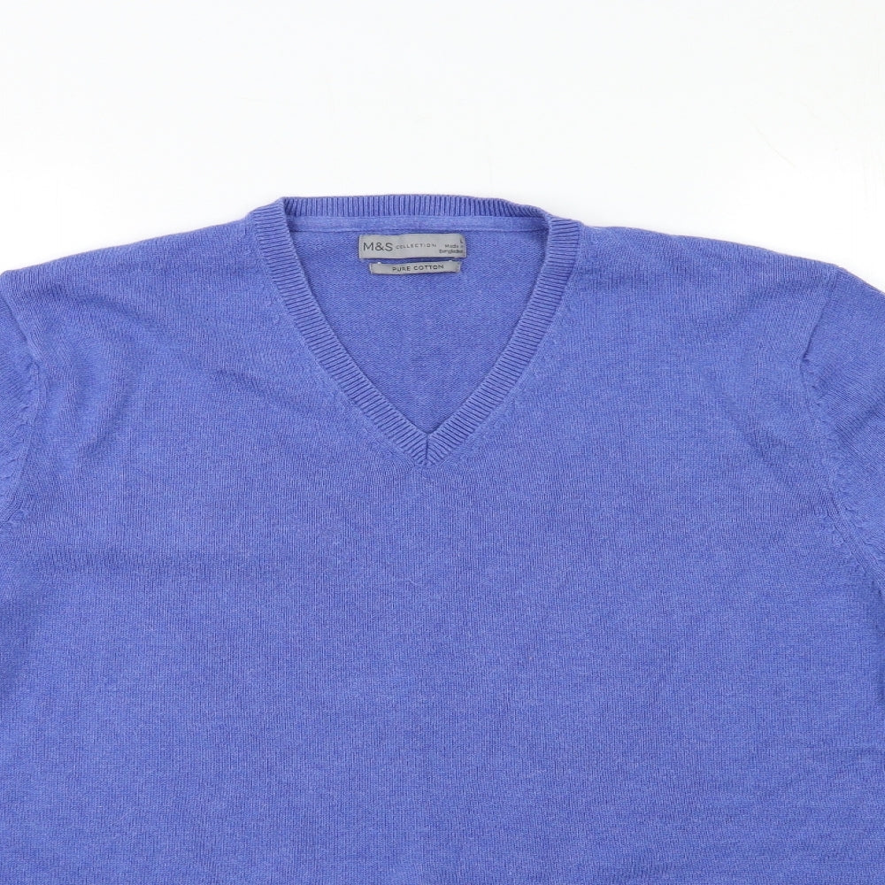 Marks and Spencer Mens Blue  Knit Pullover Jumper Size L