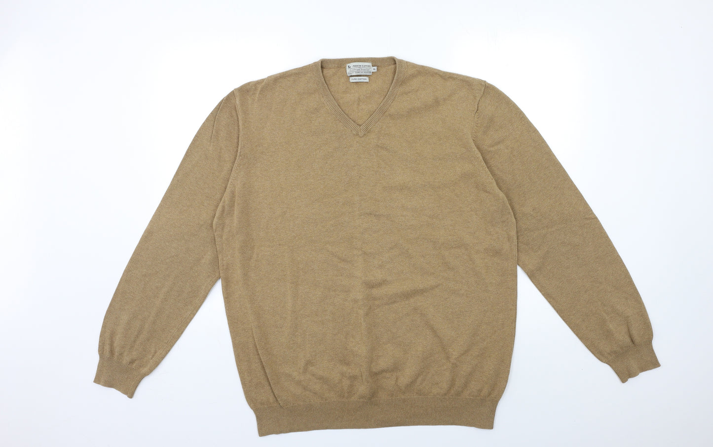 TU Mens Brown  Knit Pullover Jumper Size XL