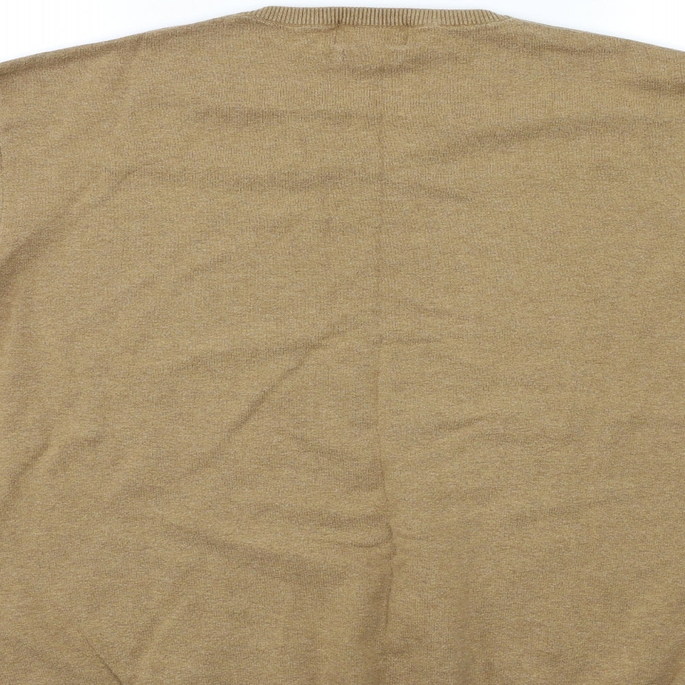 TU Mens Brown  Knit Pullover Jumper Size XL