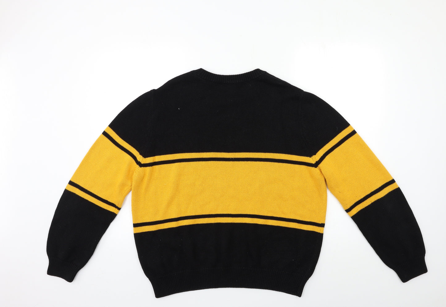 Topshop Womens Black Striped Knit Pullover Jumper Size 12