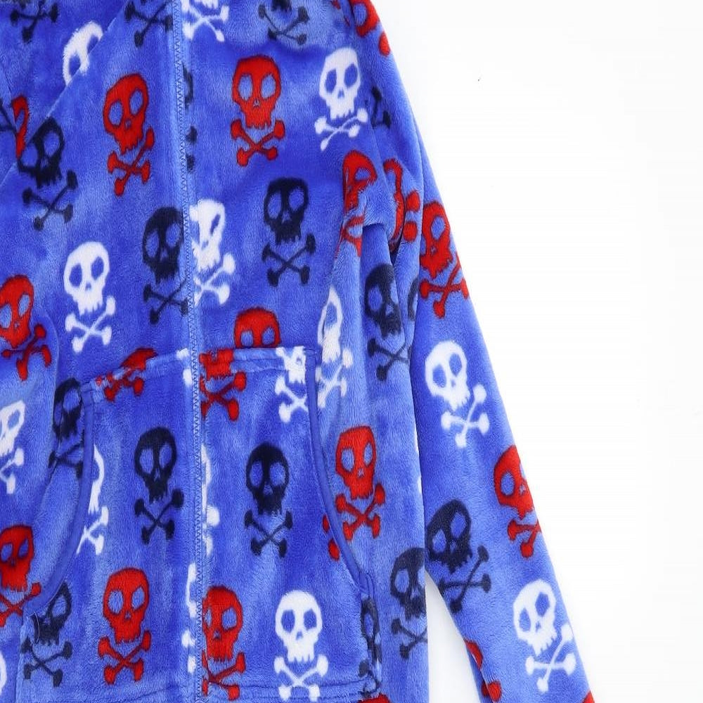 Marks and Spencer Boys Blue Geometric Fleece  One Piece Size 14 Years