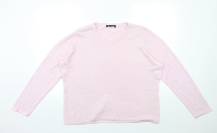 Bonmarché Womens Pink  Knit Pullover Jumper Size L