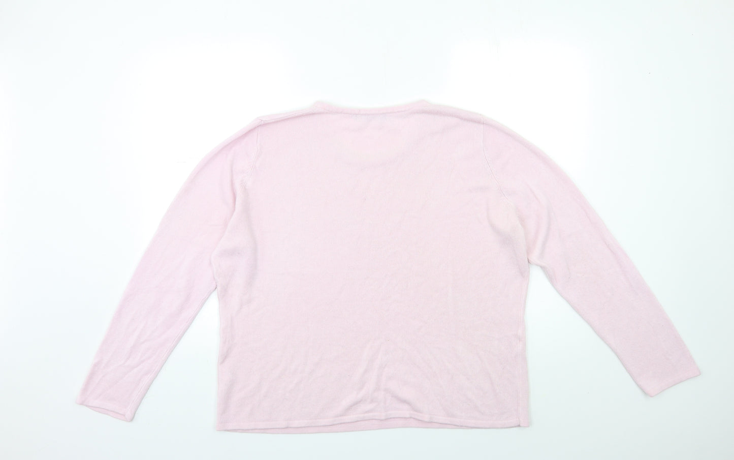 Bonmarché Womens Pink  Knit Pullover Jumper Size L