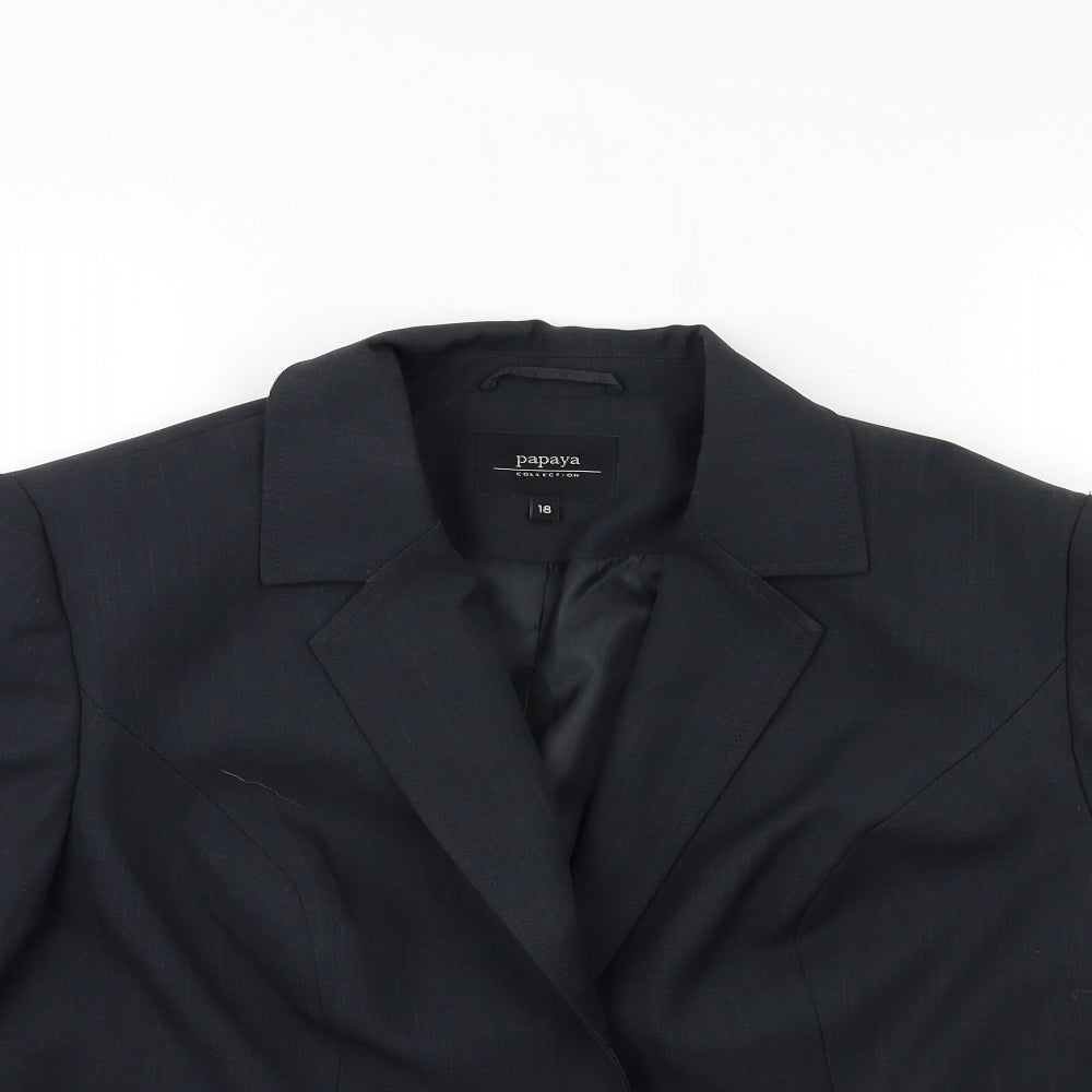Papaya Womens Black   Jacket Suit Jacket Size 18