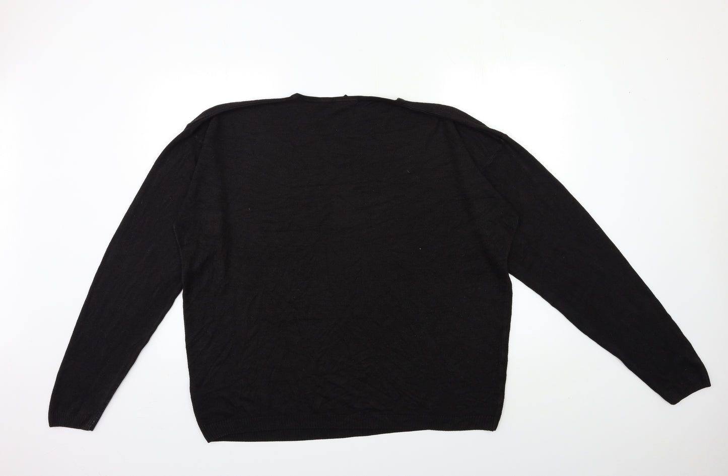 NEXT Mens Black  Knit Pullover Jumper Size XL