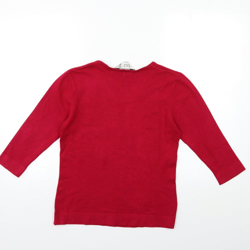 TIGI Womens Red  Knit Pullover Jumper Size 8