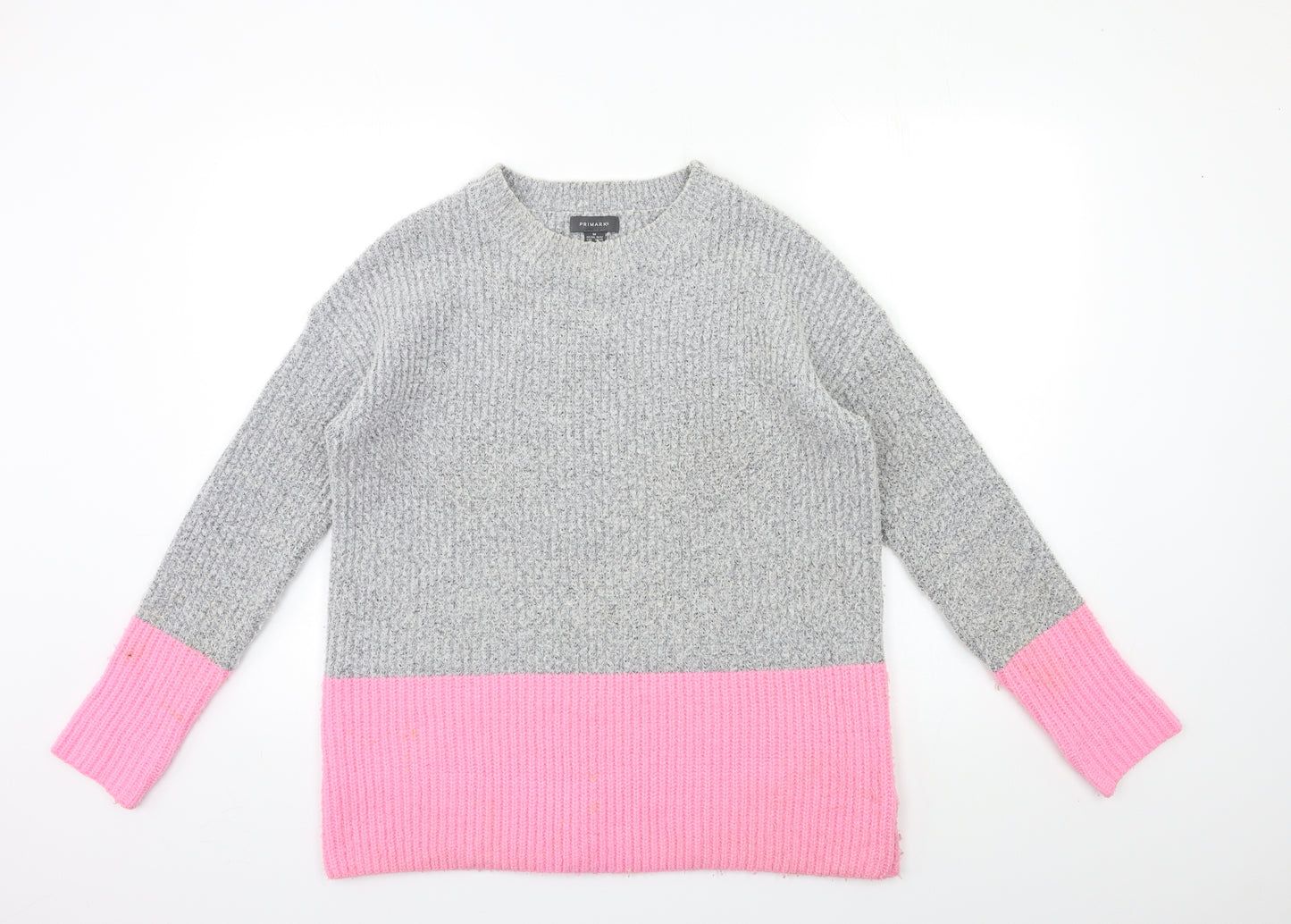 Primark Womens Grey  Knit Pullover Jumper Size 12