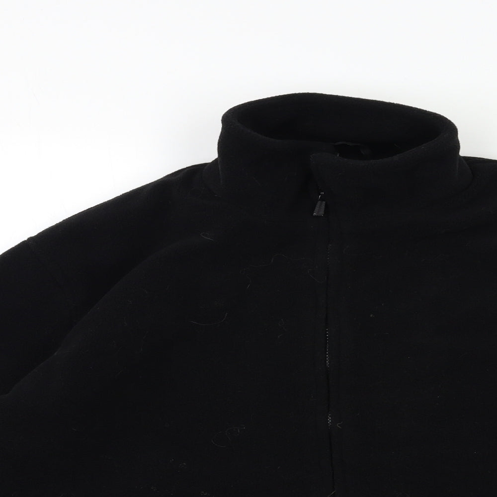 JBC Mens Black  Fleece Jacket Coat Size XS