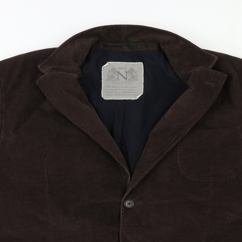 NEXT Mens Brown  Corduroy Jacket Suit Jacket Size L