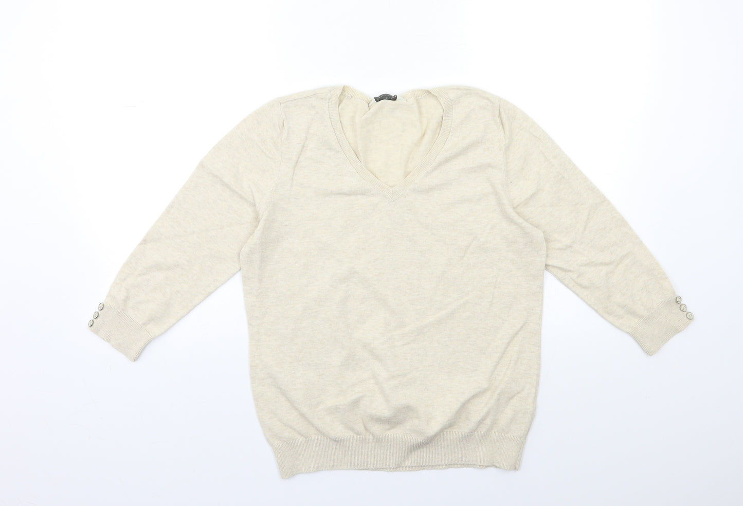 BHS Womens Beige  Knit Pullover Jumper Size 12