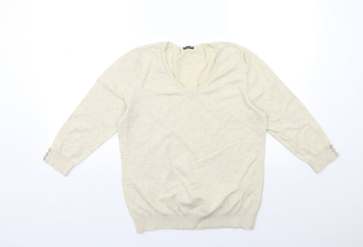 BHS Womens Beige  Knit Pullover Jumper Size 12