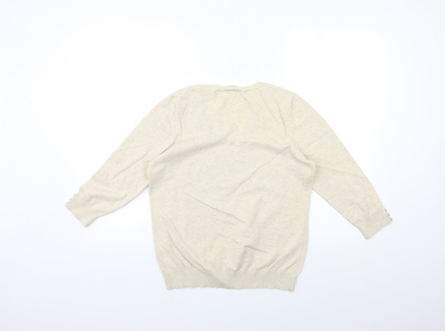 BHS Womens Beige  Knit Pullover Jumper Size 12