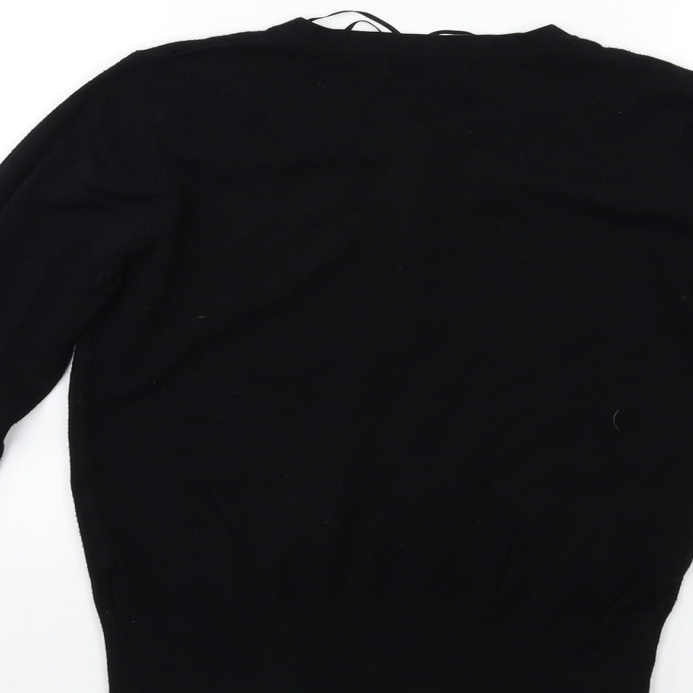 Papaya Womens Black  Knit Cardigan Jumper Size 12