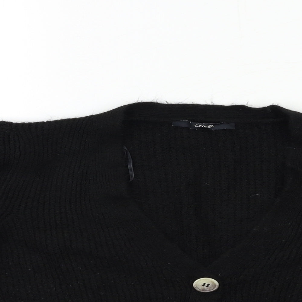 George Womens Black  Knit Cardigan Jumper Size S